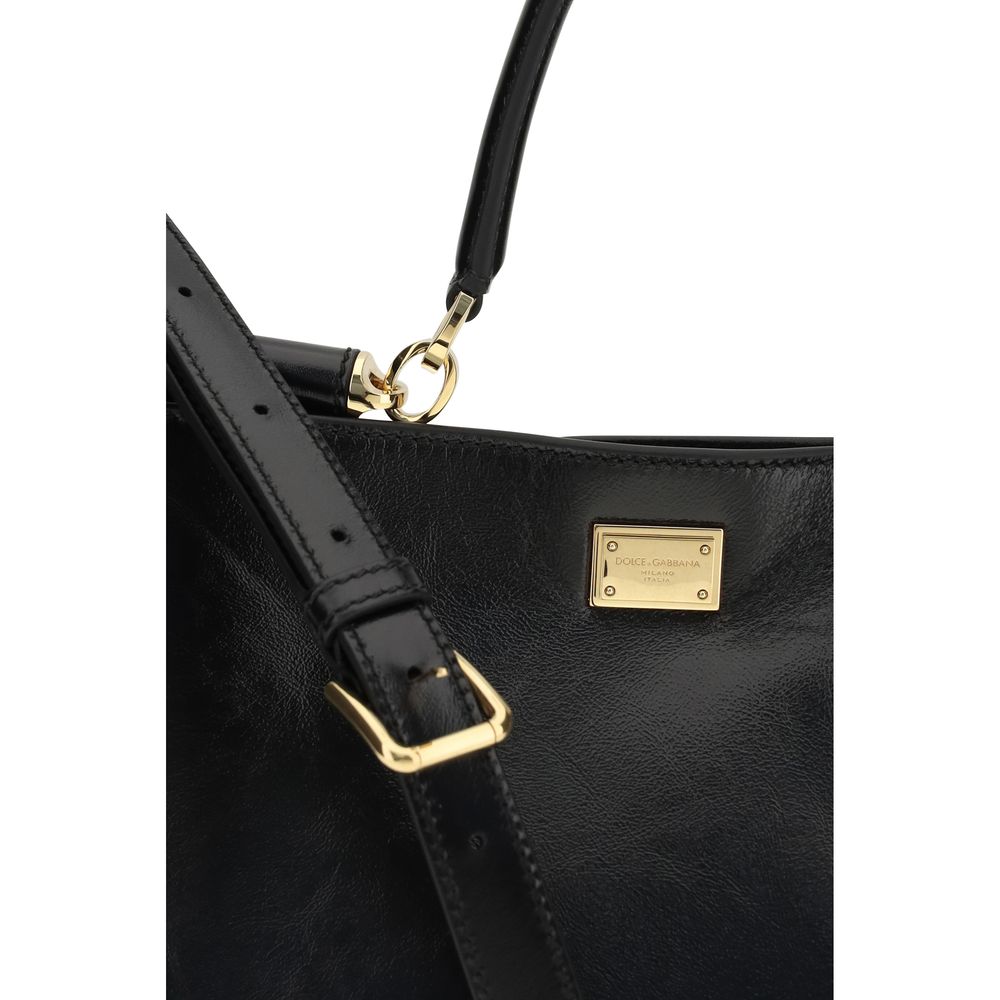 Schwarze Bos Taurus Kalbsleder Schultertasche
