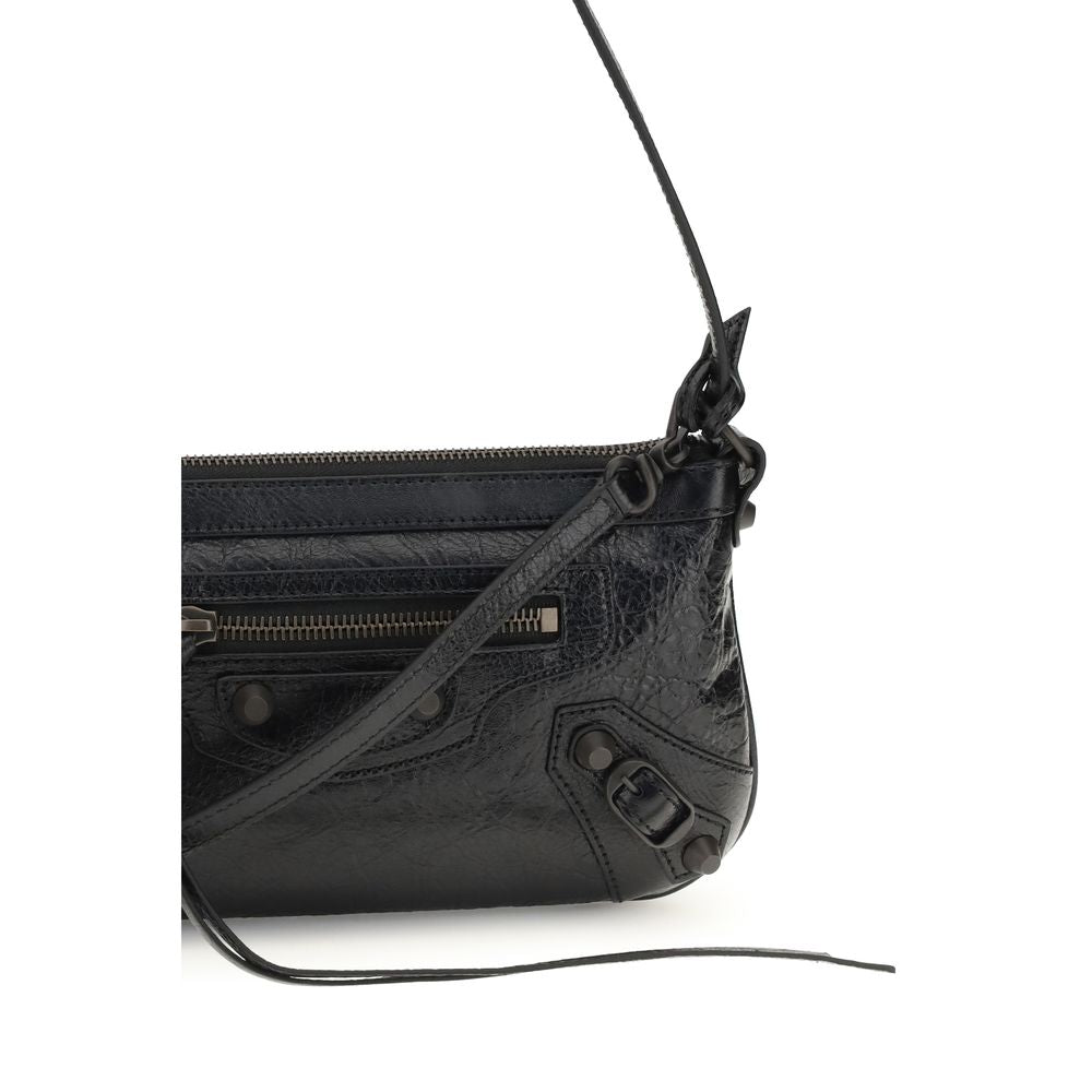 Black Lambskin Shoulder Bag Ovis Aries Aries