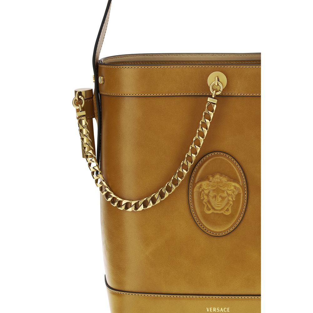 Brown Calfskin Bos Taurus Bucket Bag