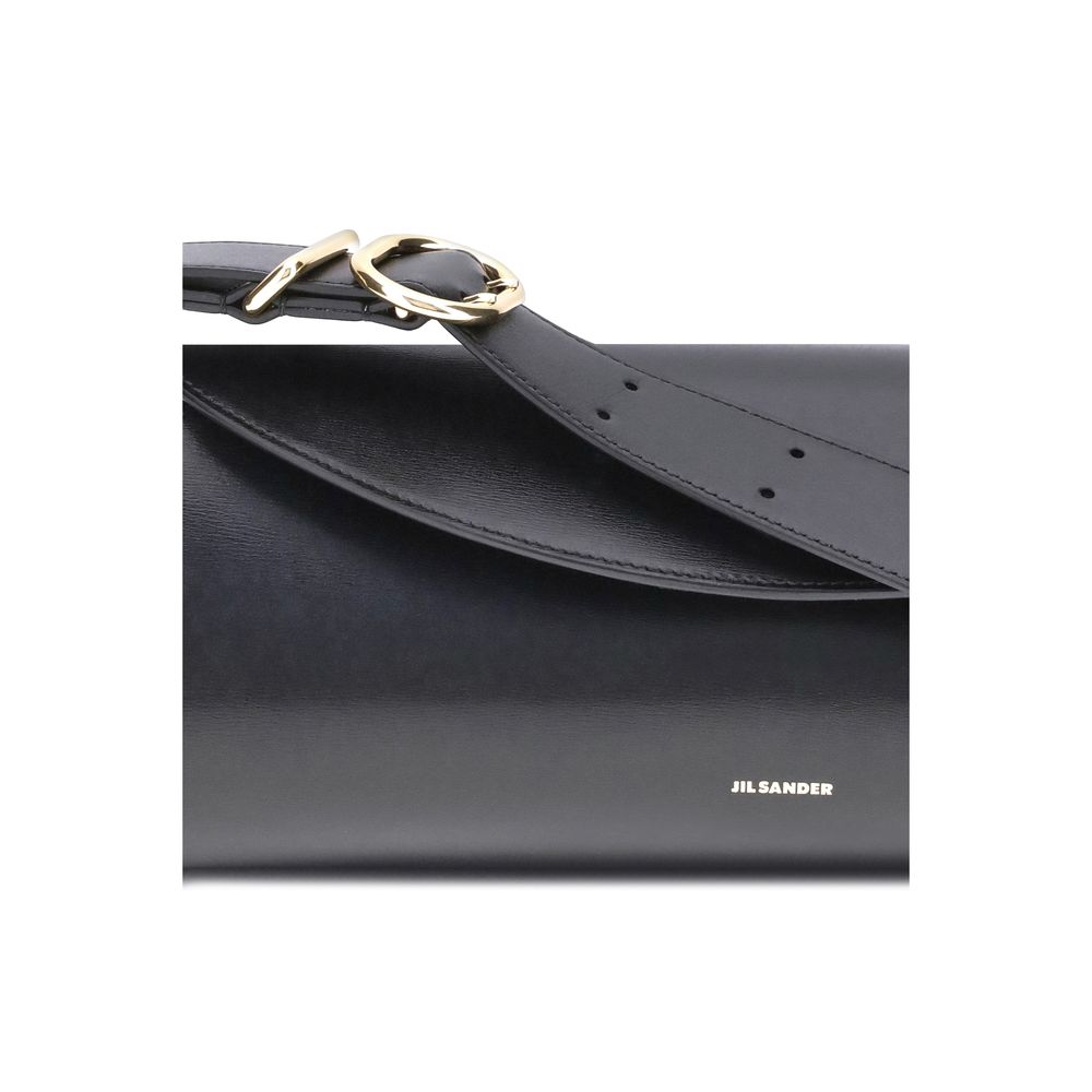 Schwarze Bos Taurus Kalbsleder Schultertasche