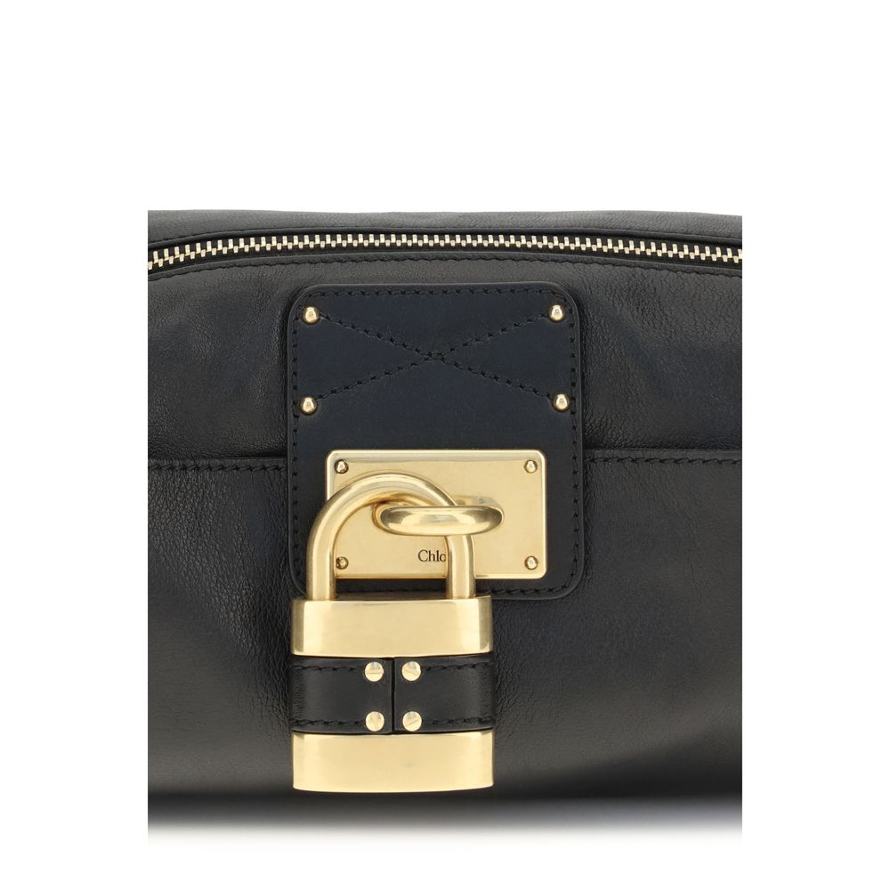 Black Bos Taurus Calf Leather Shoulder Bag