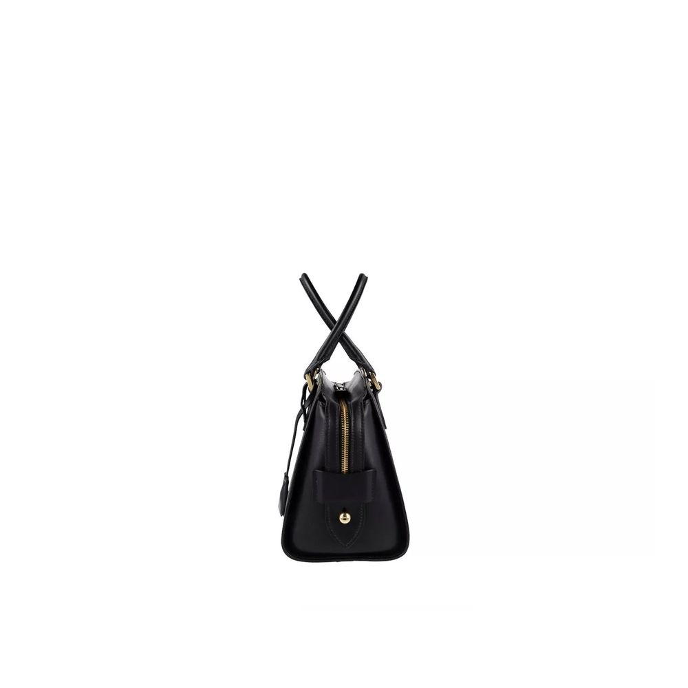 Schwarze Kalbsleder-Handtasche