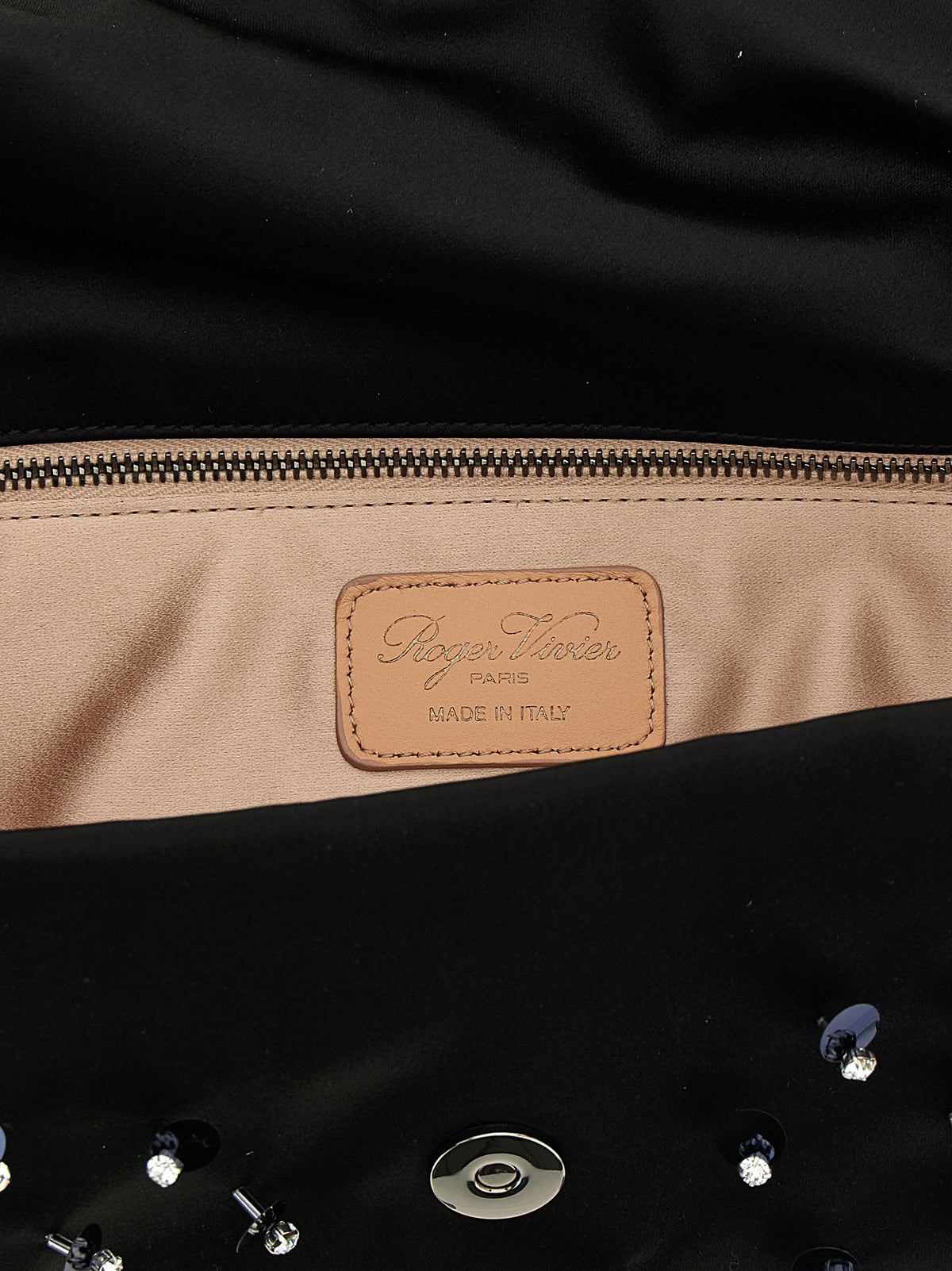 Schwarze Clutch aus Viskose