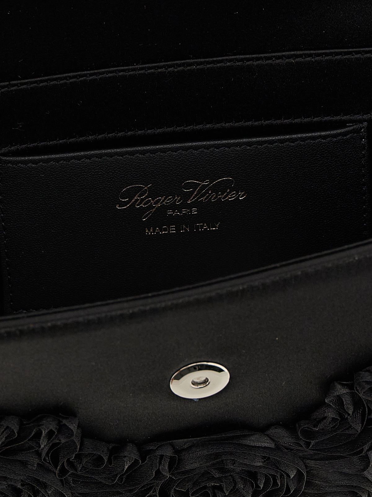 Schwarze Clutch aus Viskose