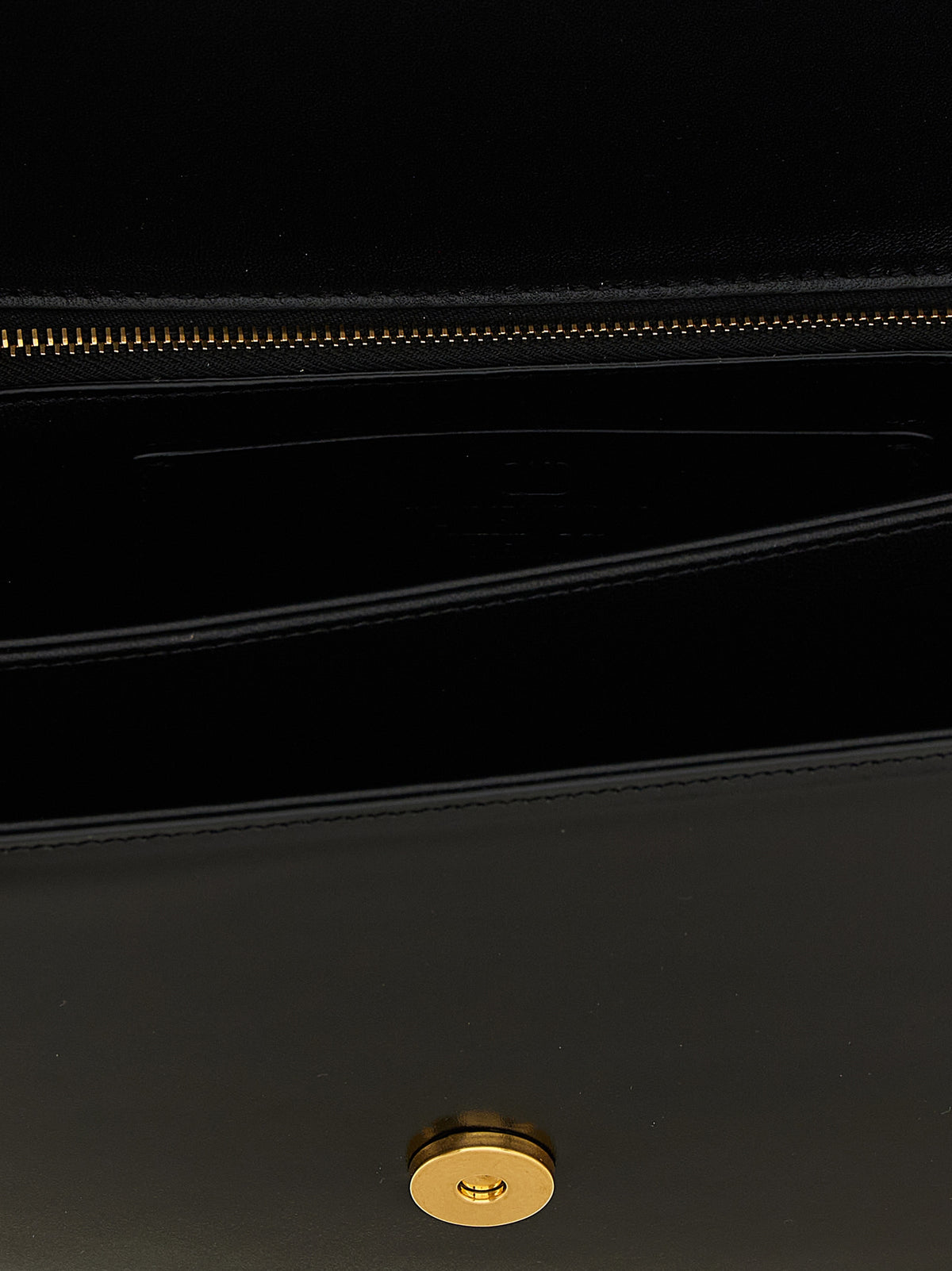 Black Calf Leather Shoulder Bag
