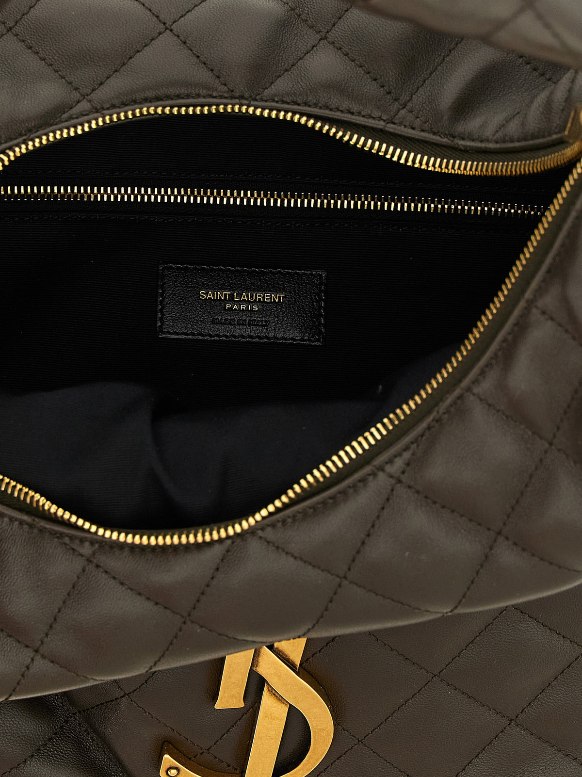 Schultertasche aus braunem Lammleder