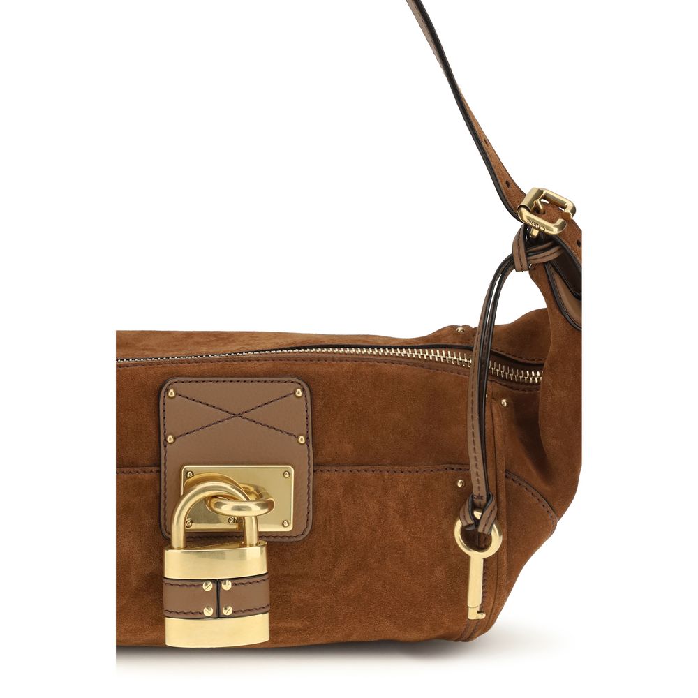 Brown calf leather Bos Taurus shoulder bag