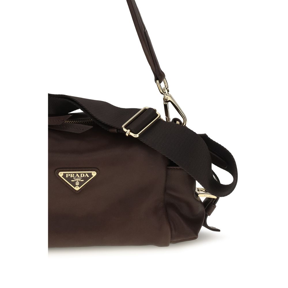 Brown Napa Leather / Calfskin Shoulder Bag