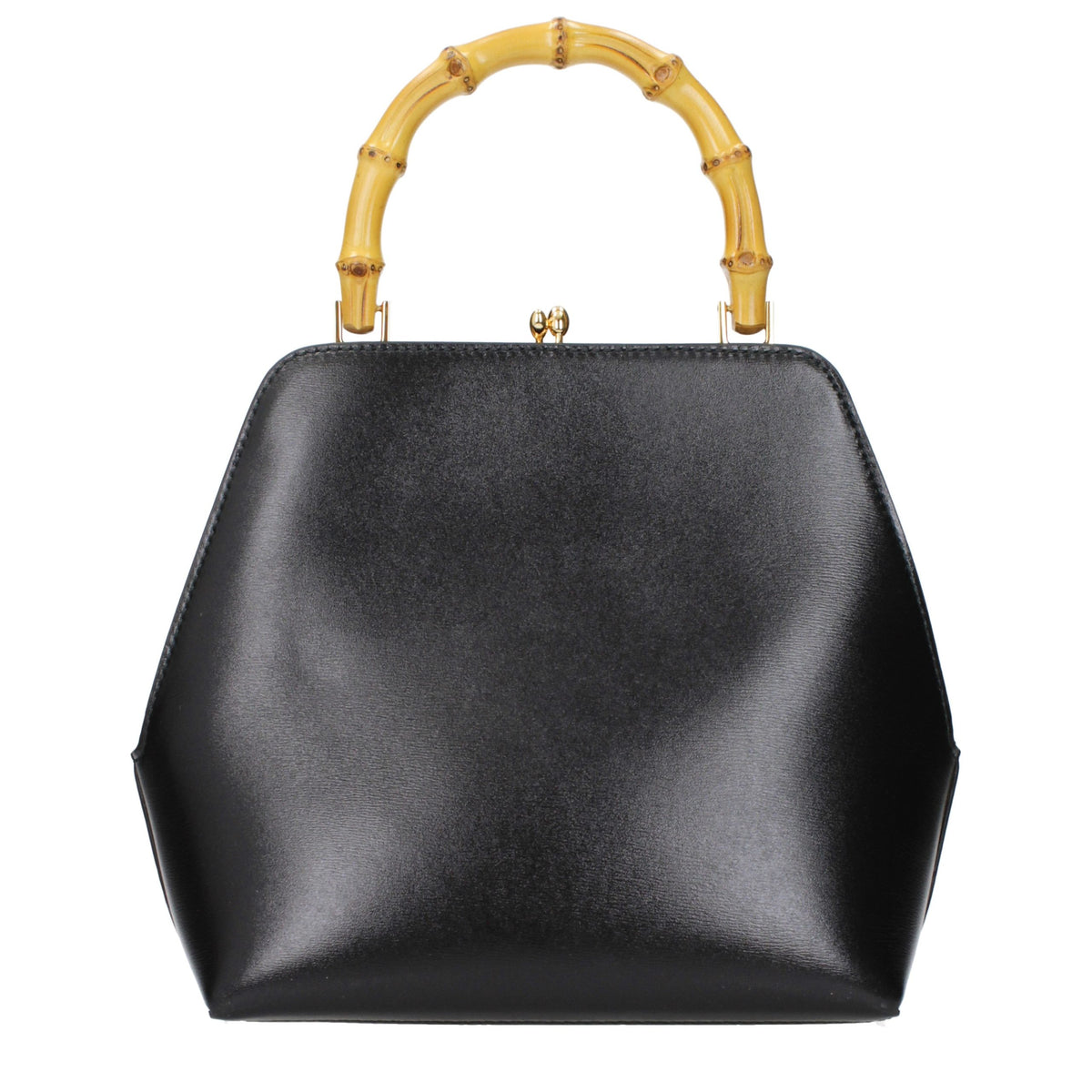 Schwarze Lederhandtasche