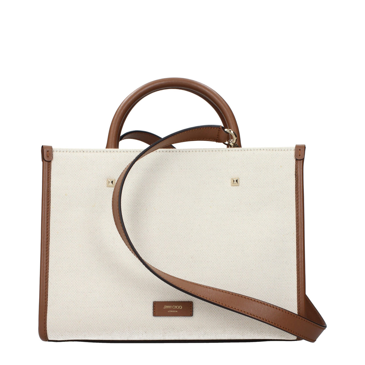 Beige Stoff-Handtasche
