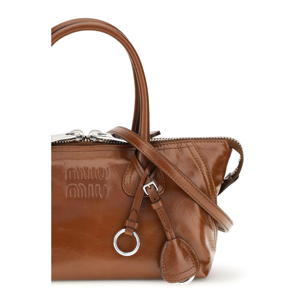 Braune Kalbsleder Bos Taurus Handtasche