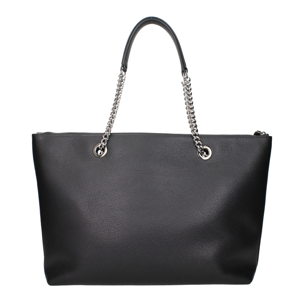 Black leather shoulder bag