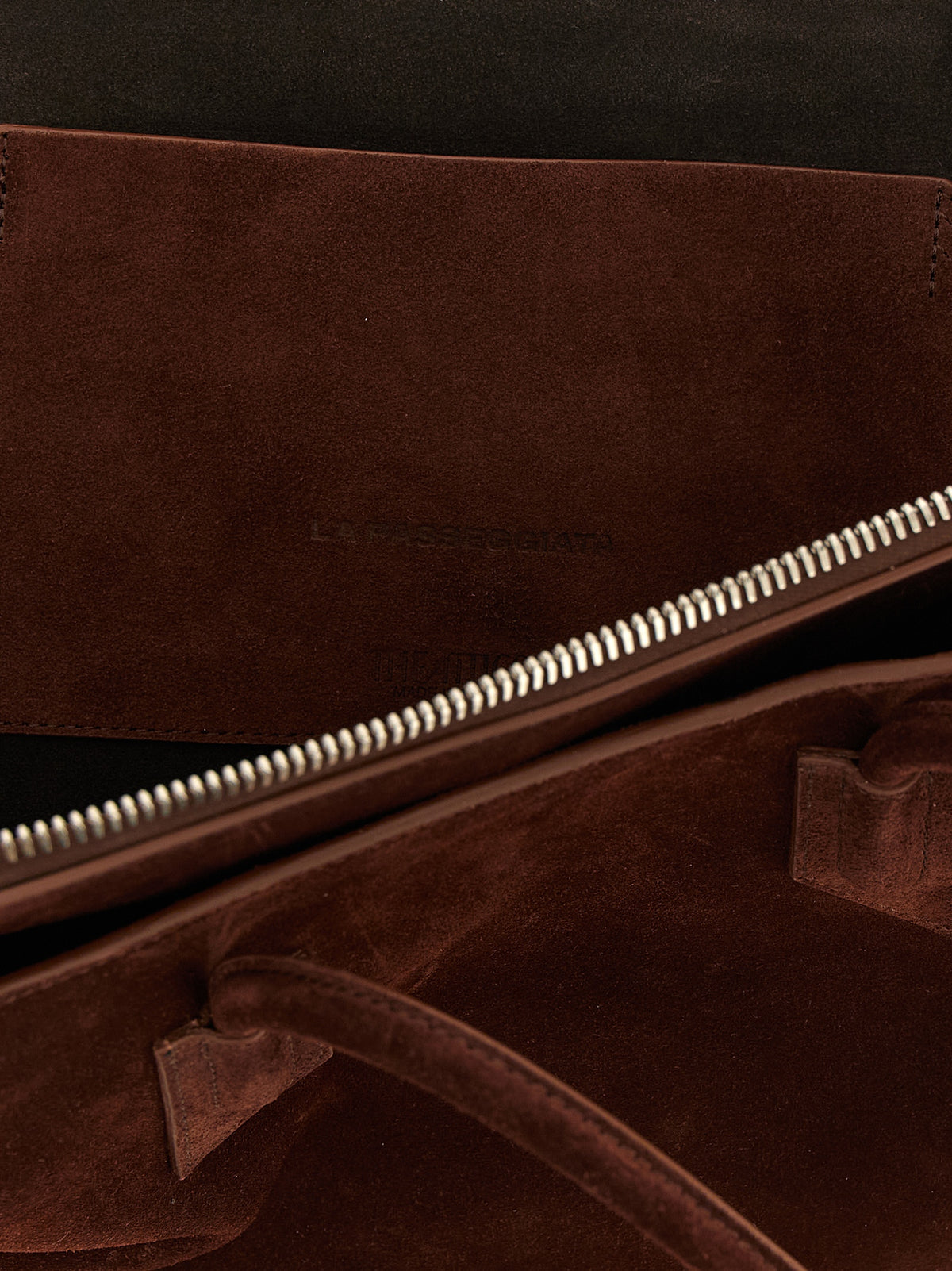 Brown calfskin shoulder bag