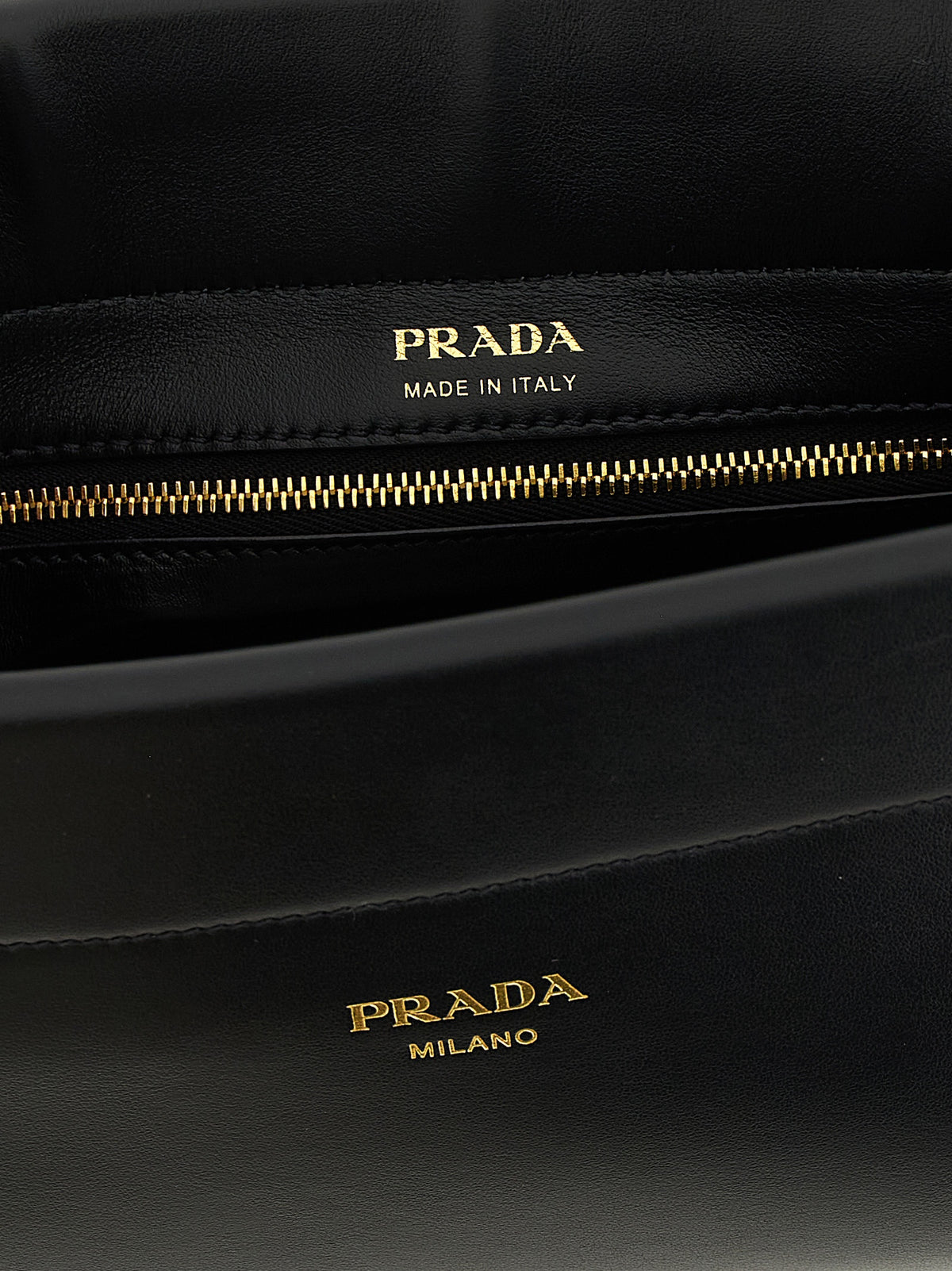 Black Calf Leather Shoulder Bag