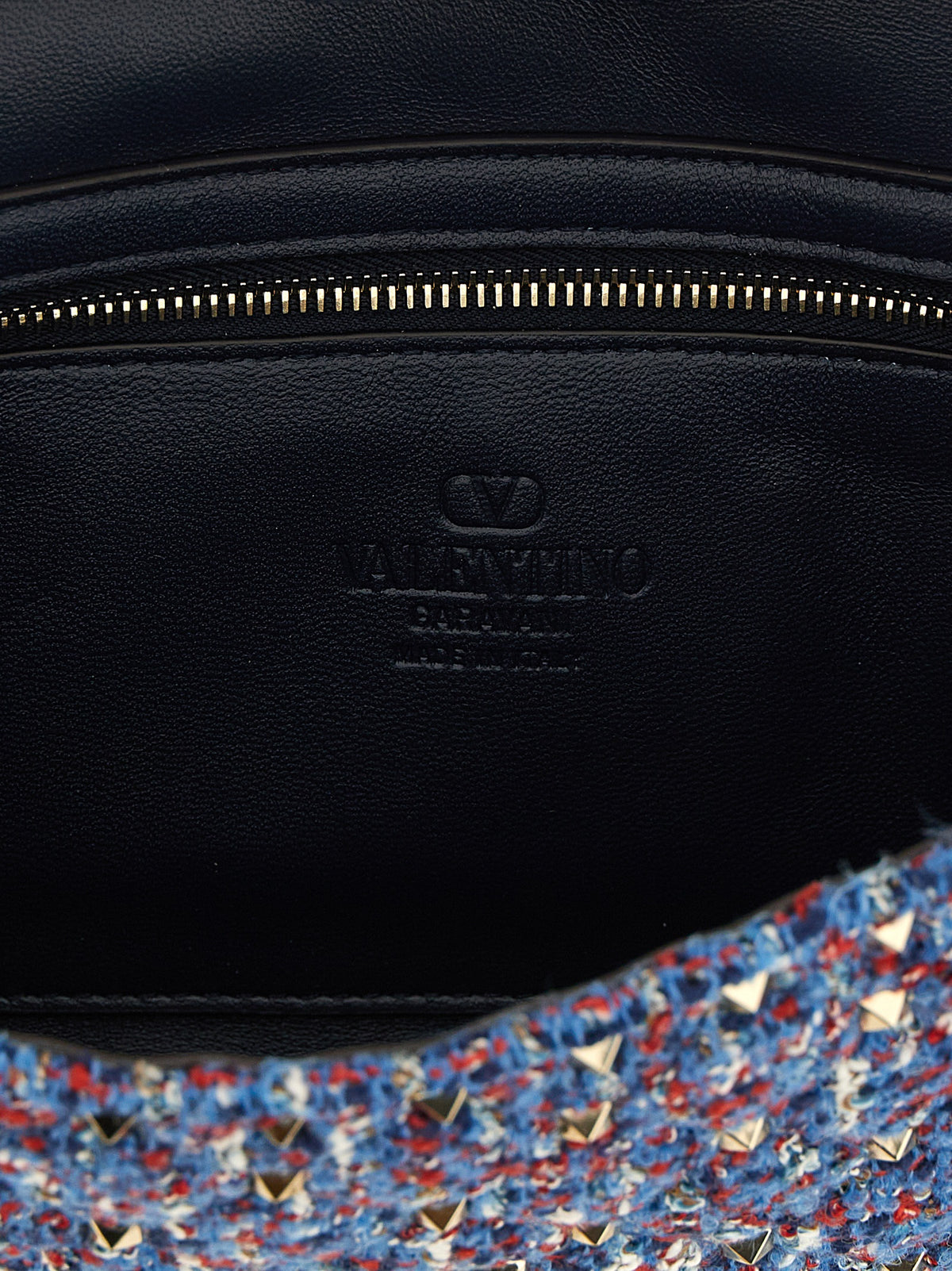 Blue polyester shoulder bag