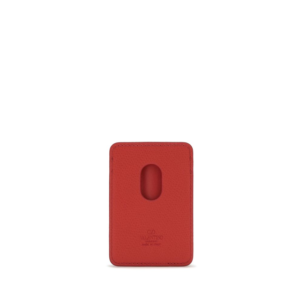 Red calfskin wallet