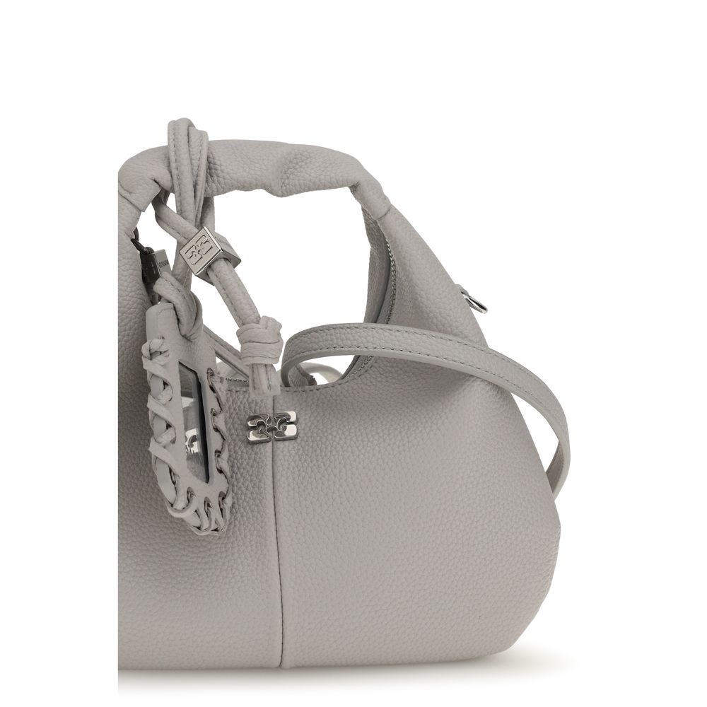 Graue Schultertasche aus Polyester