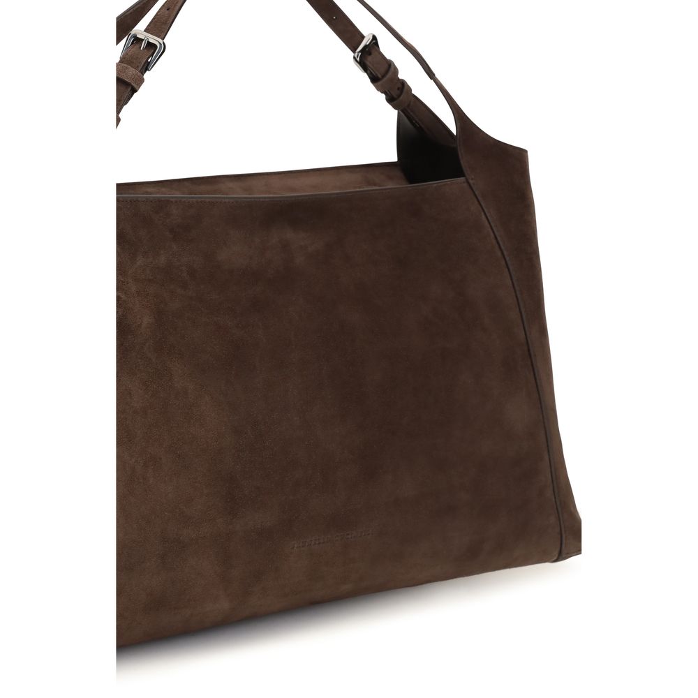 Braune Wildleder-Handtasche