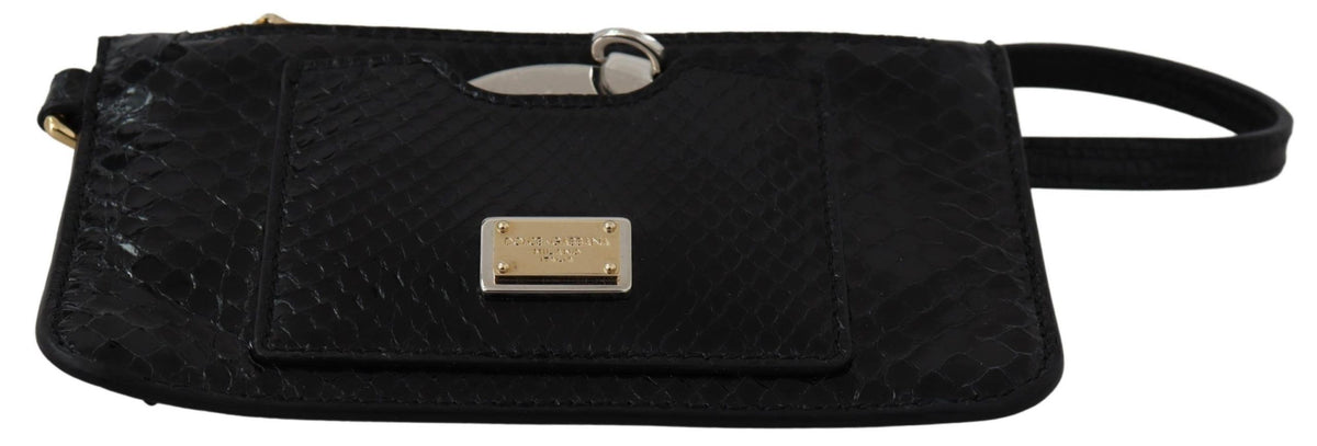 Black Leather Wallet Handbag Mirror Agnese Wallet