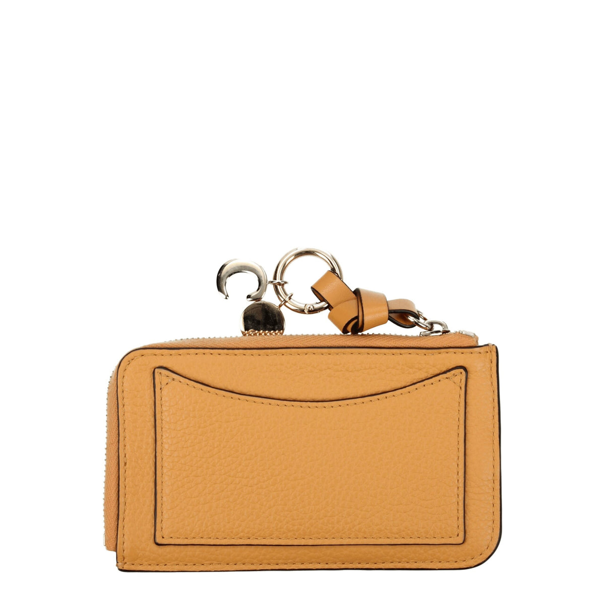 Orange leather wallet
