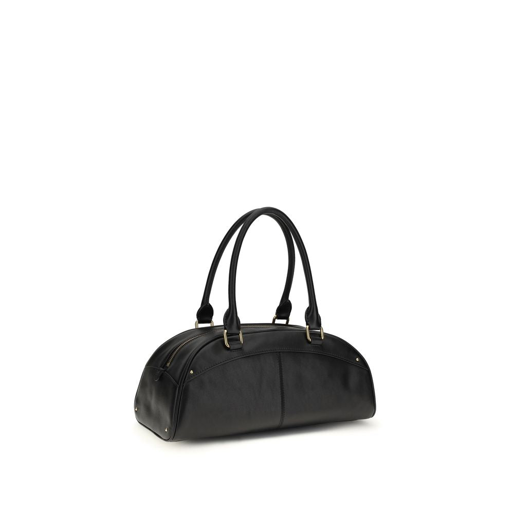 Schwarze Kalbsleder Bos Taurus Handtasche