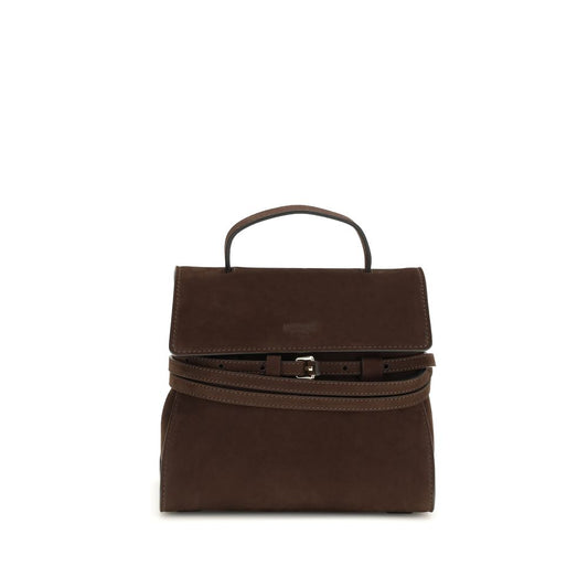 Braune Kalbsleder Bos Taurus Handtasche