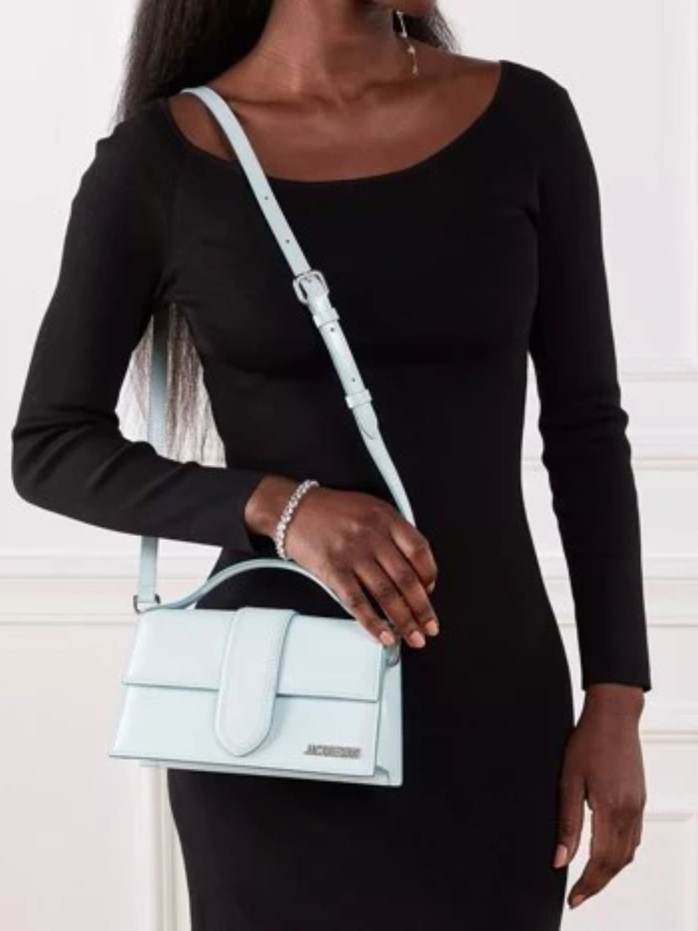 Pale Blue Leather Le Grand Bambino Handbag