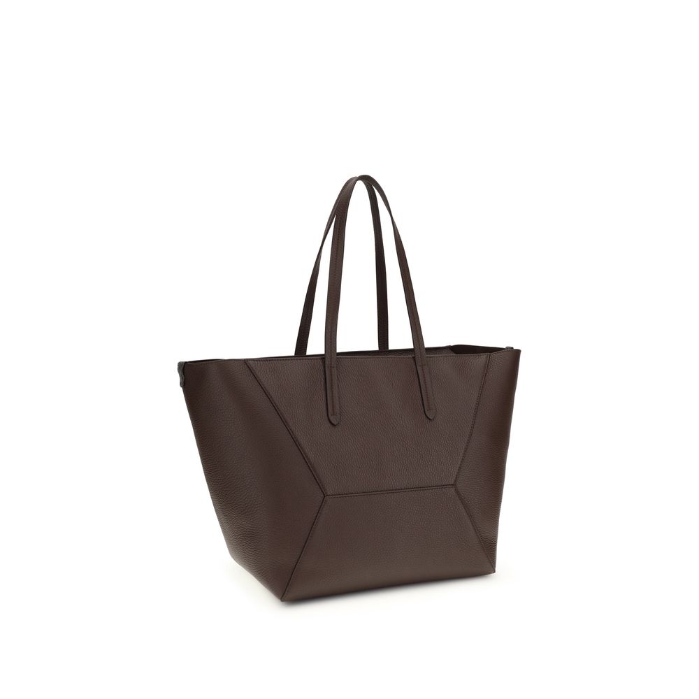 Brown calf leather Bos Taurus shoulder bag
