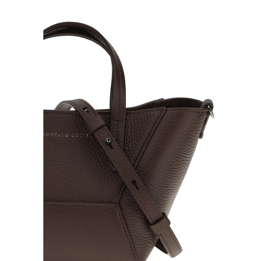 Shoulder bag Bos Taurus in bordeaux calfskin