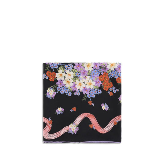 Multi-colored silk scarf
