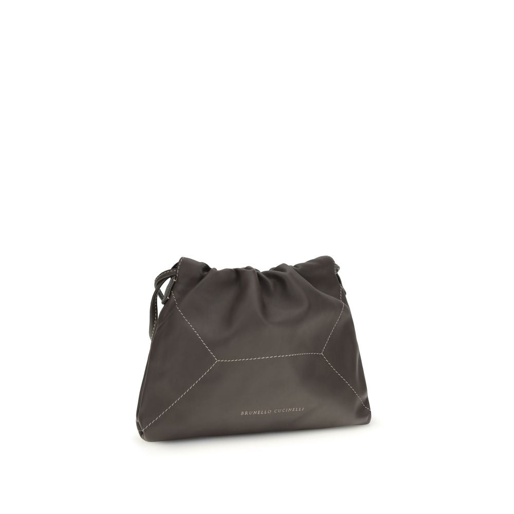 Braune Kalbsleder Bos Taurus Schultertasche