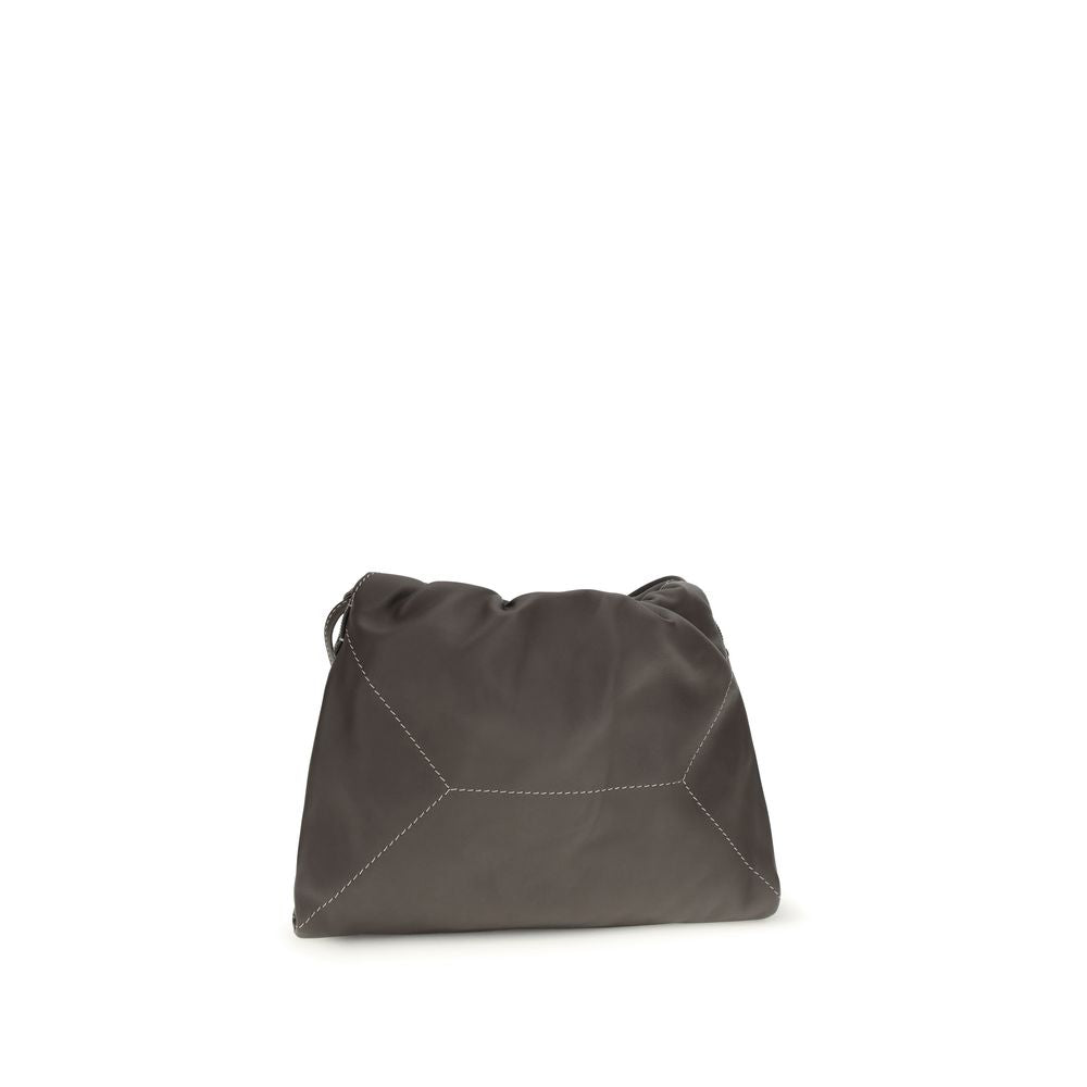 Braune Kalbsleder Bos Taurus Schultertasche