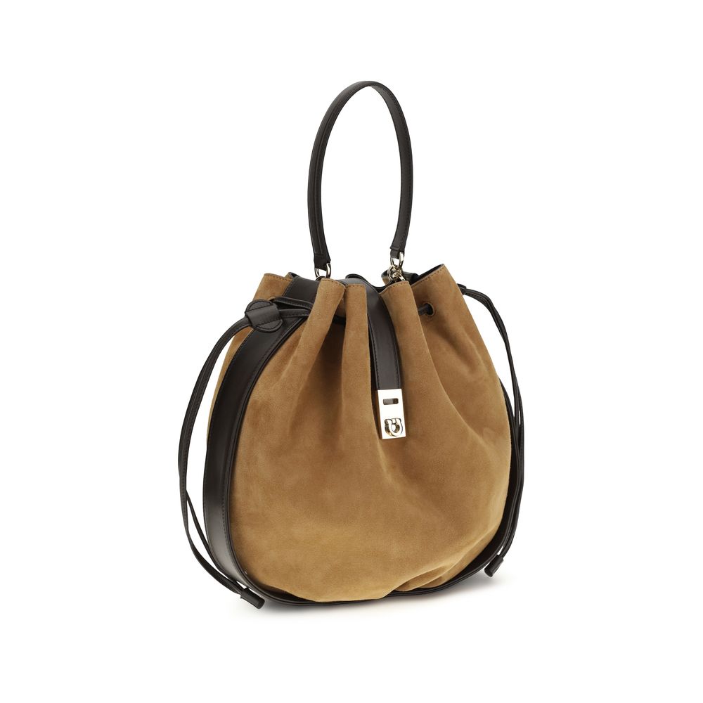 Braune Kalbsleder Bos Taurus Bucket Bag