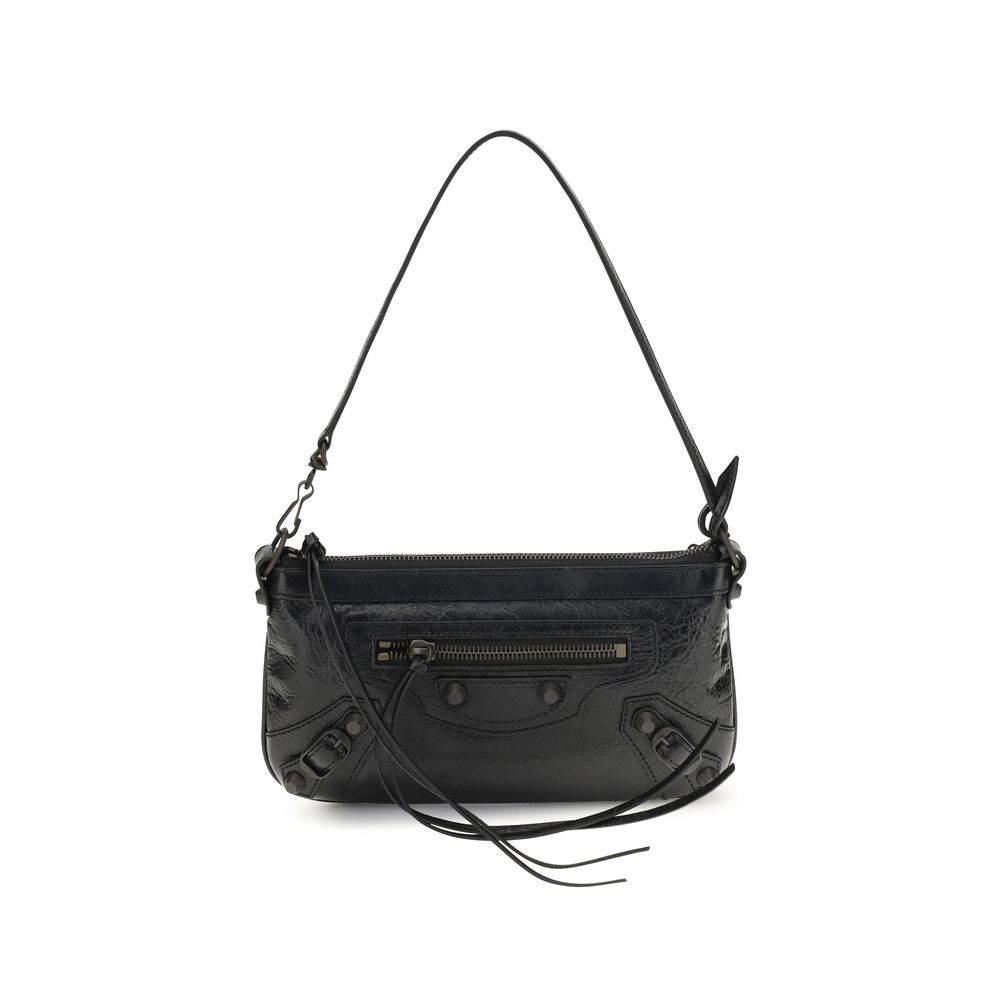 Black Lambskin Shoulder Bag Ovis Aries Aries