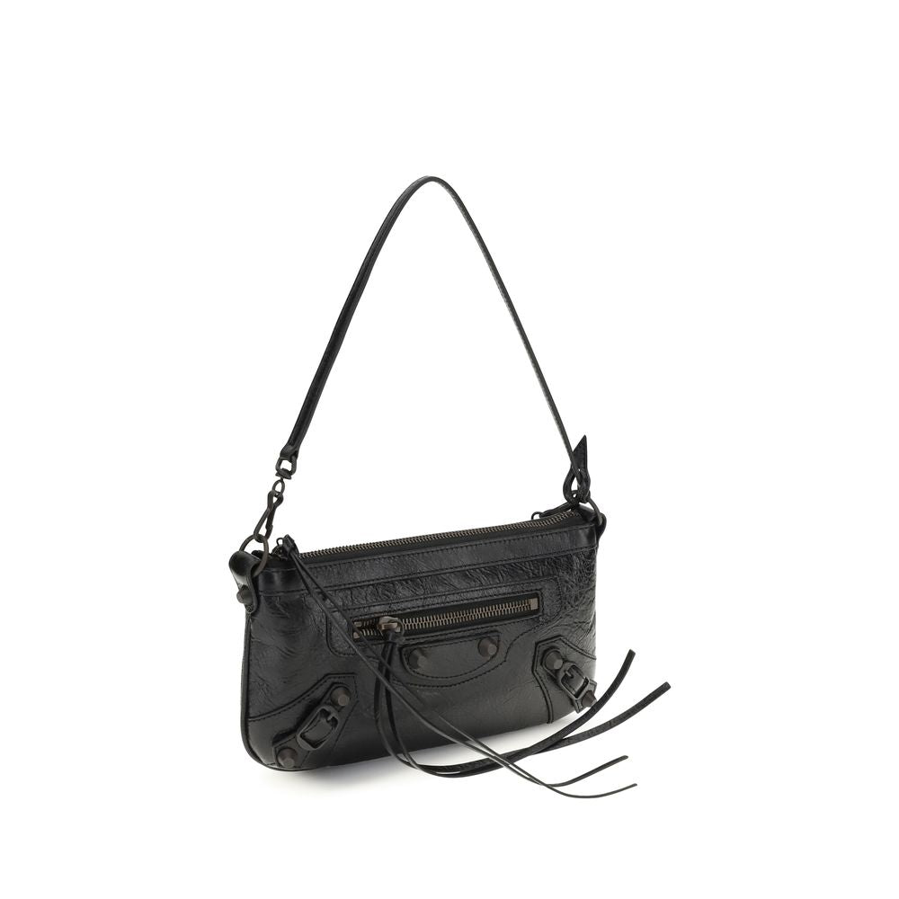 Black Lambskin Shoulder Bag Ovis Aries Aries
