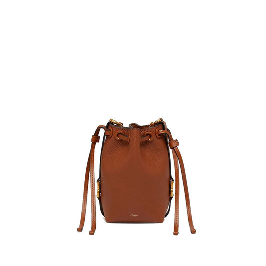 Braune Kalbsleder-Eimer-Tasche