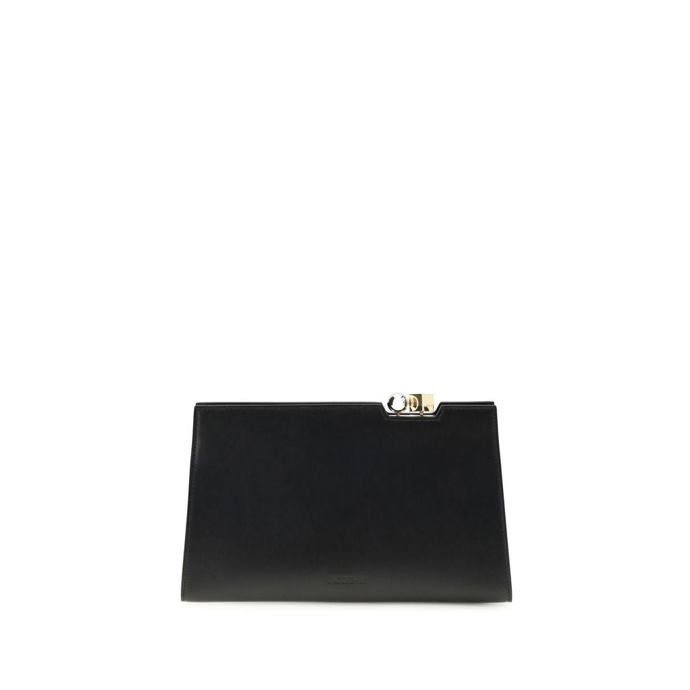 Schwarze Bos Taurus Kalbsleder Schultertasche