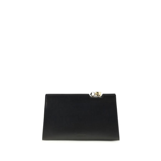 Schwarze Bos Taurus Kalbsleder Schultertasche