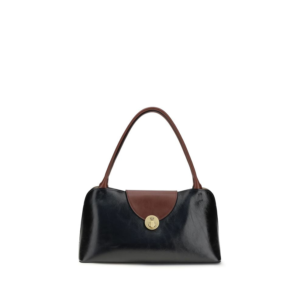 Black Bos Taurus Calf Leather Shoulder Bag