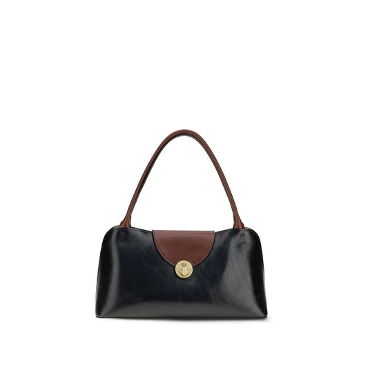 Schwarze Bos Taurus Kalbsleder Schultertasche