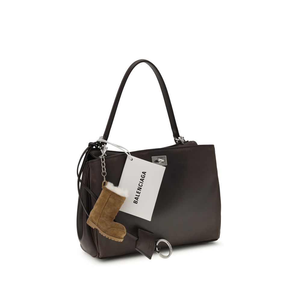 Brown calf leather Bos Taurus shoulder bag