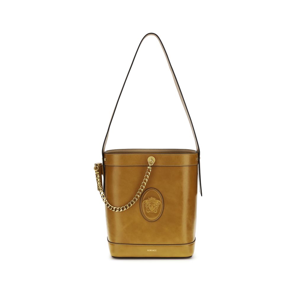 Brown Calfskin Bos Taurus Bucket Bag