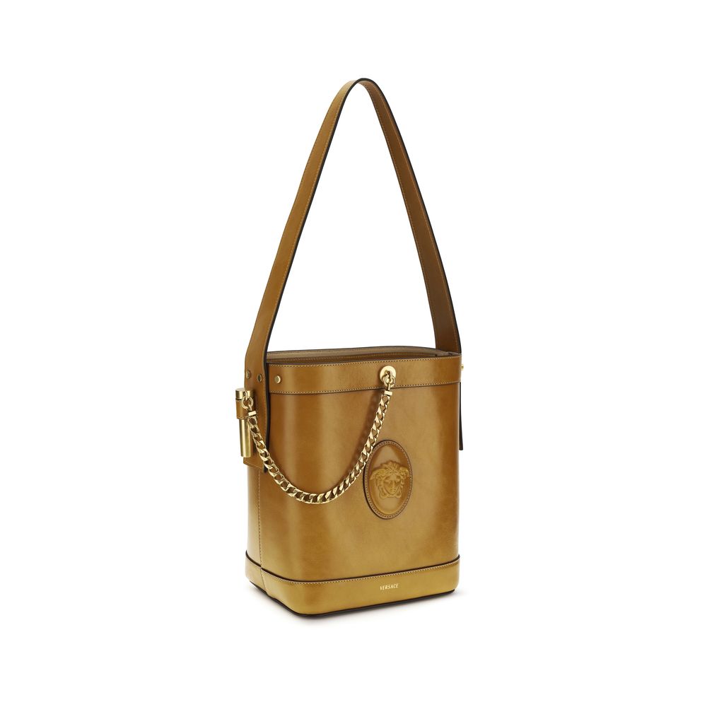Brown Calfskin Bos Taurus Bucket Bag