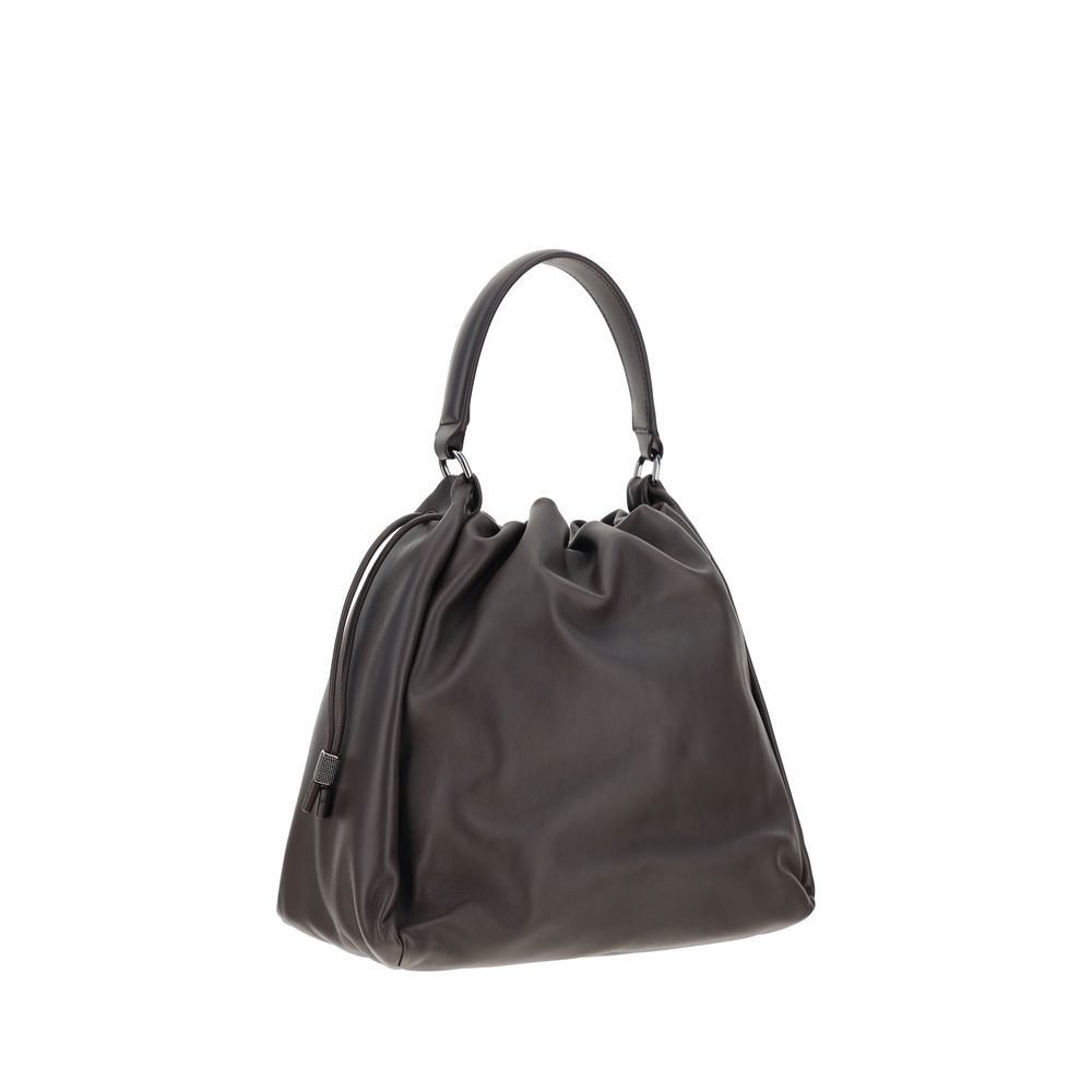 Braune Kalbsleder Bos Taurus Schultertasche