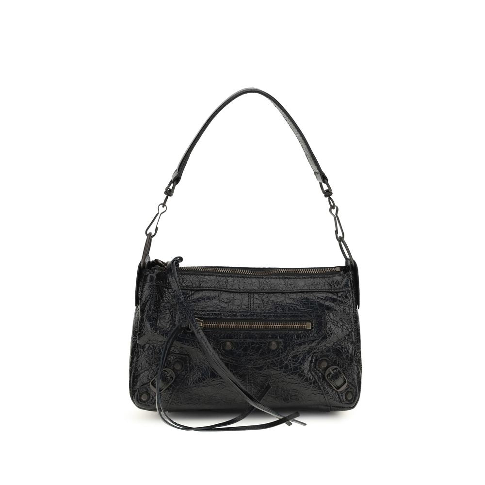 Black Lambskin Shoulder Bag Ovis Aries Aries