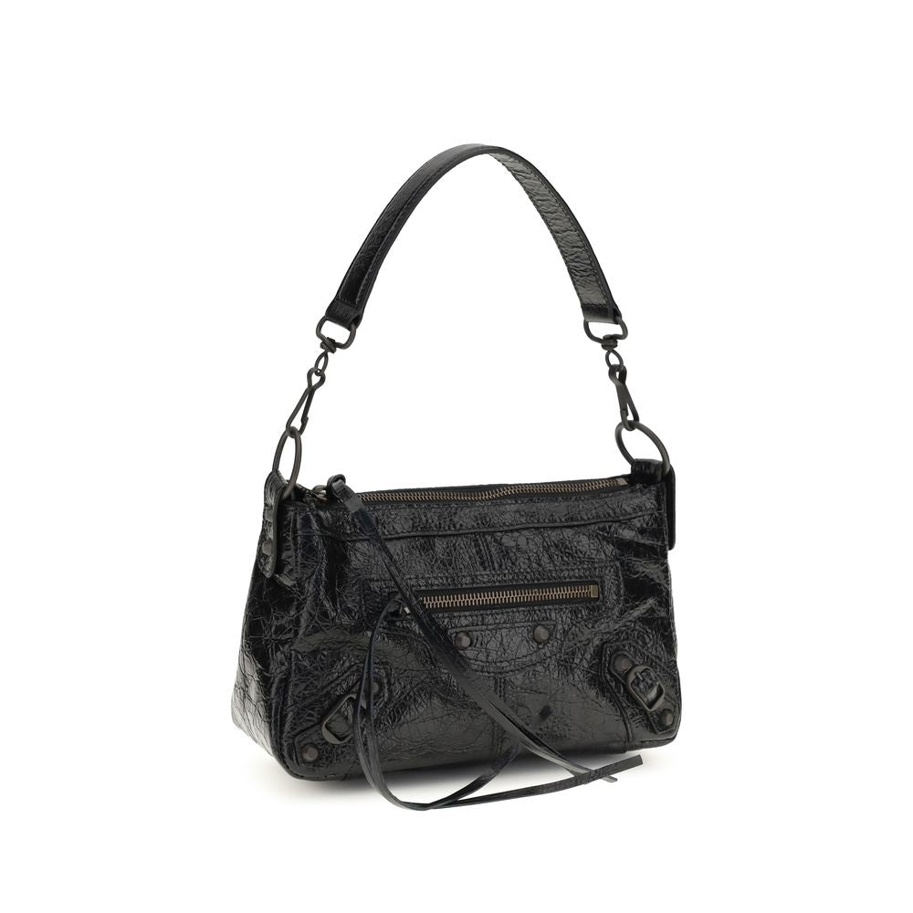Black Lambskin Shoulder Bag Ovis Aries Aries