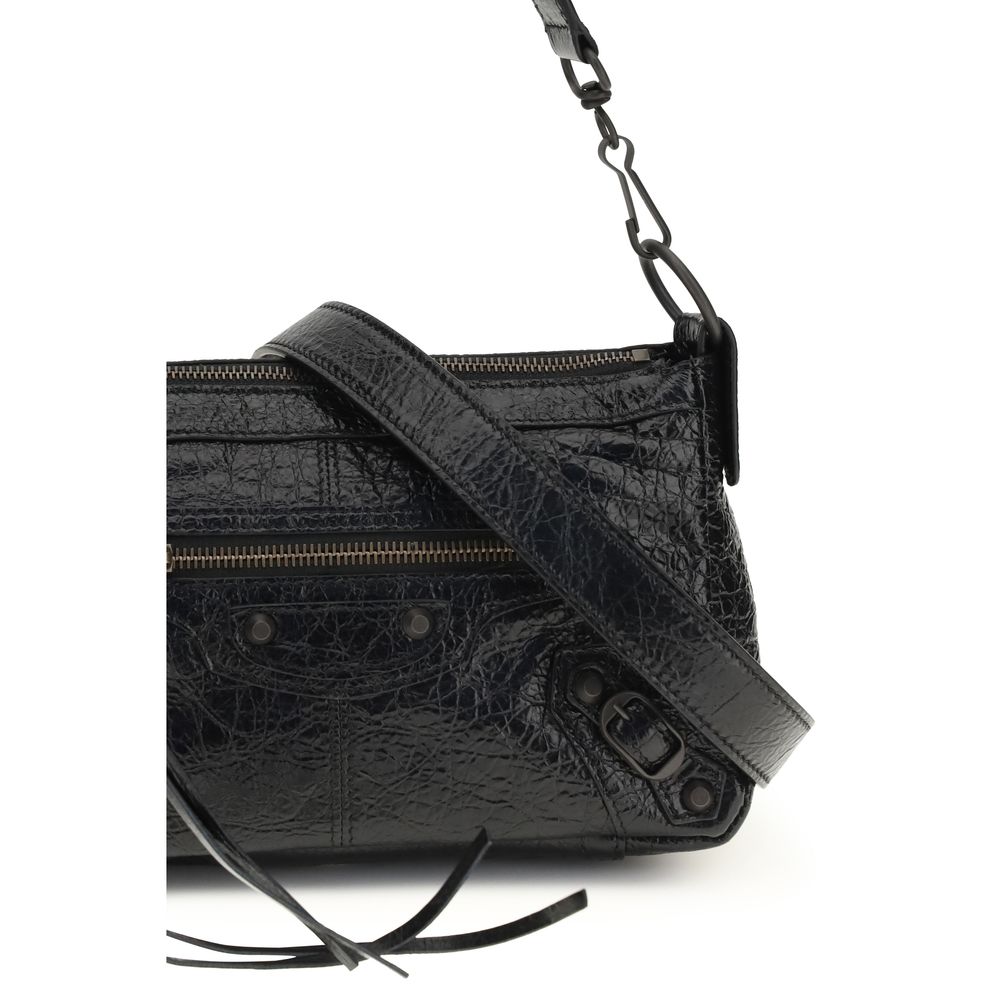 Black Lambskin Shoulder Bag Ovis Aries Aries