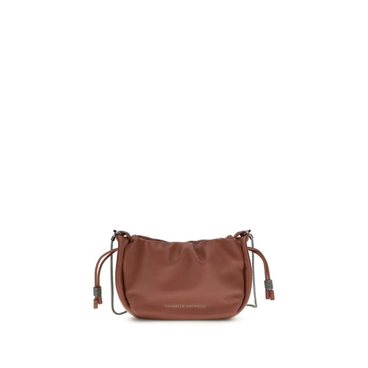 Brown calf leather Bos Taurus shoulder bag