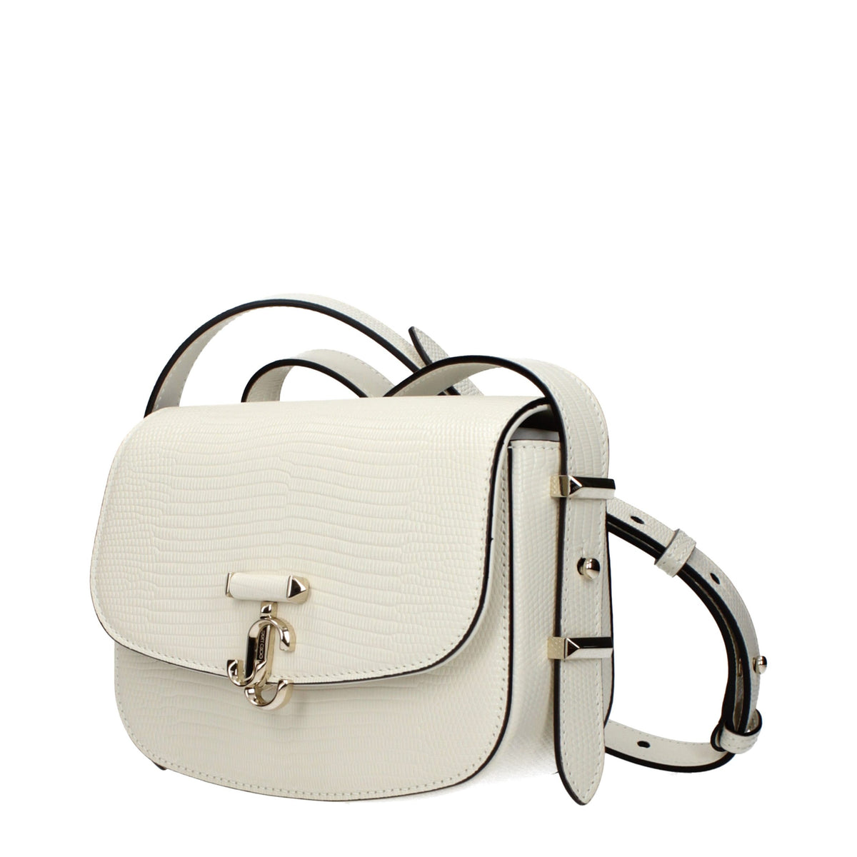 Weiße Leder Schultertasche