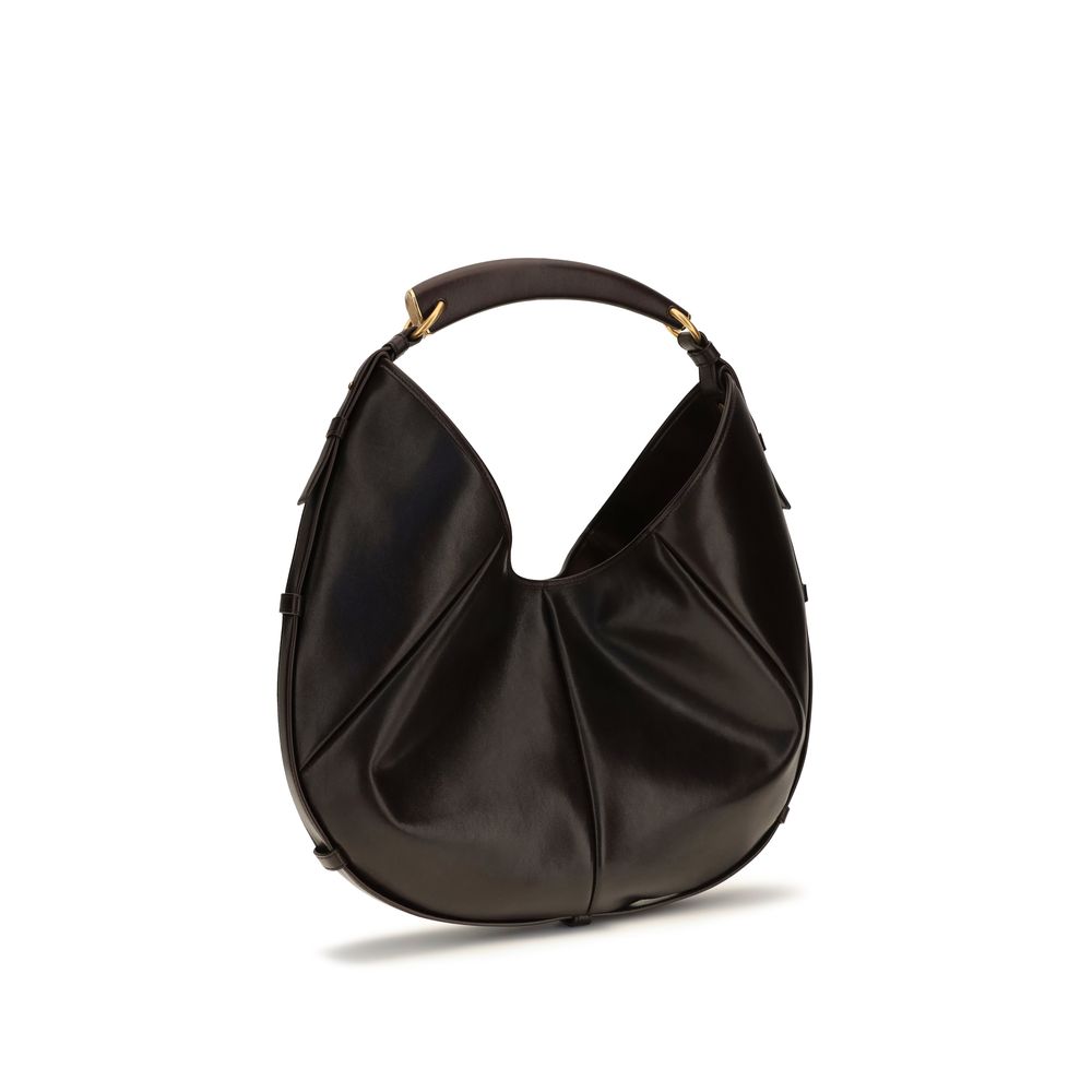 Braune Kalbsleder Bos Taurus Schultertasche